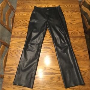 Banana Republic black leather pant